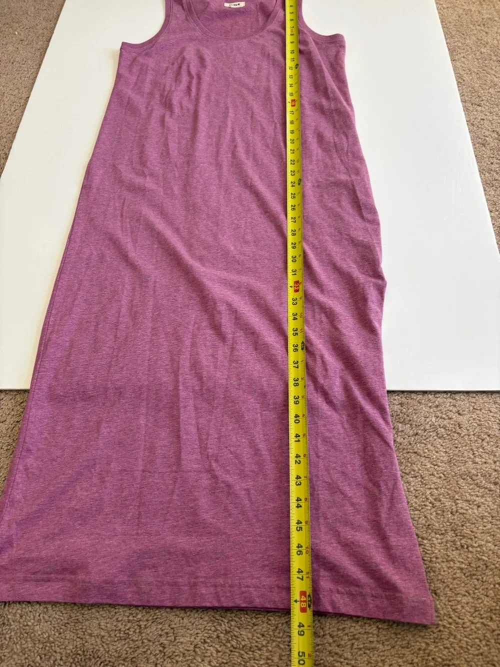 Pact Organic Cotton Midi Tank Dress Mauve Purple Size Small - Picture 9 of 10